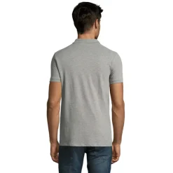 PERFECT Męskie POLO 180g / Grey melange S11346-GY-4XL