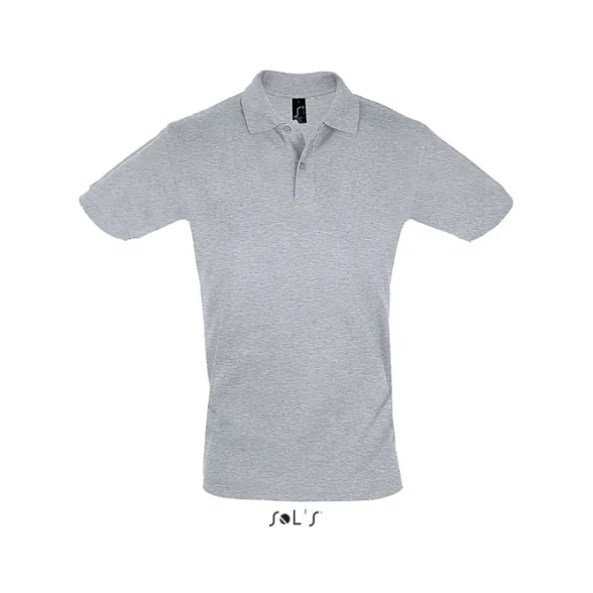 PERFECT Męskie POLO 180g / Grey melange S11346-GY-S