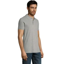 PERFECT Męskie POLO 180g / Grey melange S11346-GY-S