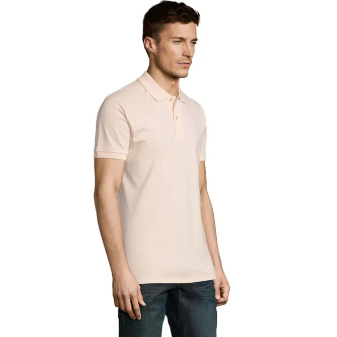 PERFECT Męskie POLO 180g / Kremowy Róż S11346-CP-L