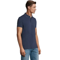 PERFECT Męskie POLO 180g / Melanż Denim S11346-HD-XXL