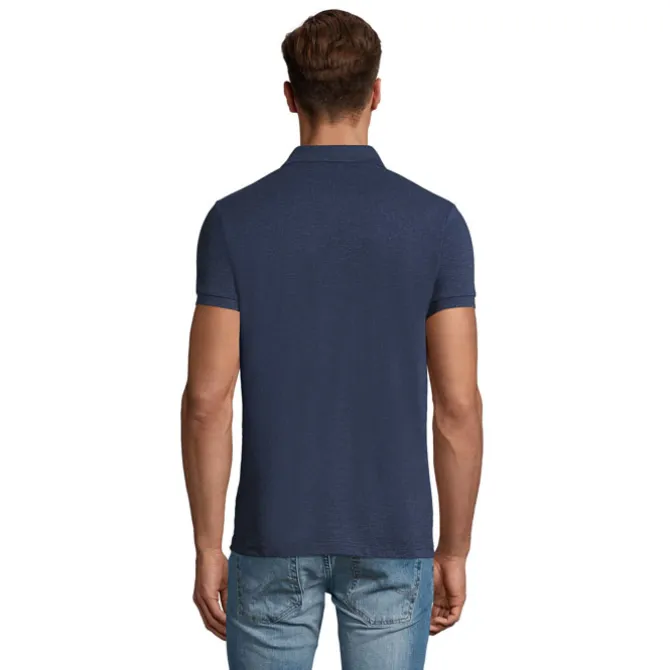 PERFECT Męskie POLO 180g / Melanż Denim S11346-HD-XXL