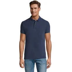 PERFECT Męskie POLO 180g / Melanż Denim S11346-HD-XL