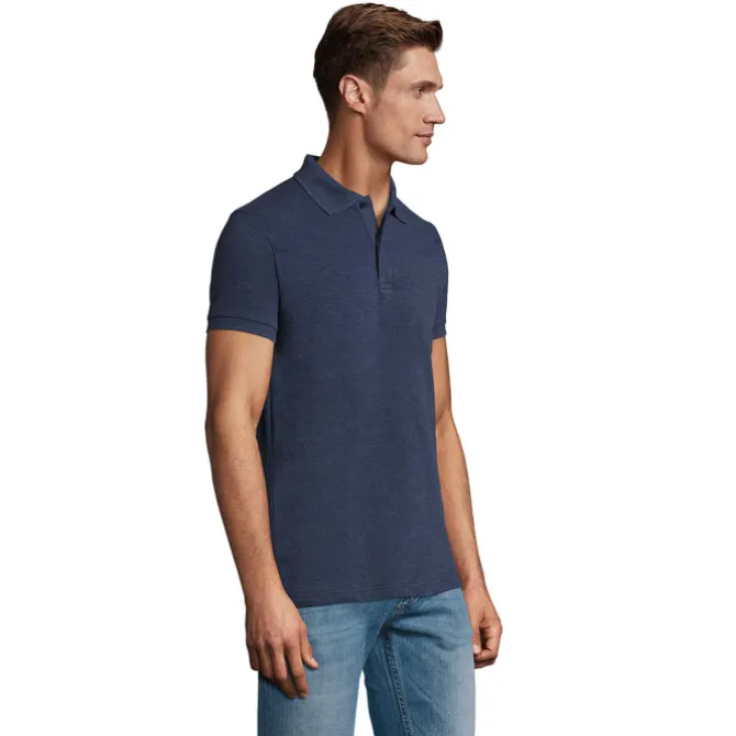 PERFECT Męskie POLO 180g / Melanż Denim S11346-HD-L