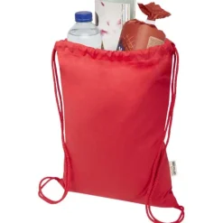 Peru Blend torba ściągana sznurkiem z materiału z recyklingu z certyfikatem GRS o gramaturze 180 g/m², 5 l / Granatowy 12079155