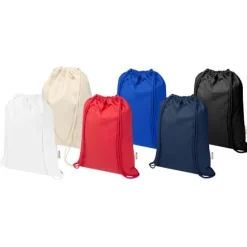 Peru Blend torba ściągana sznurkiem z materiału z recyklingu z certyfikatem GRS o gramaturze 180 g/m², 5 l / Granatowy 12079155