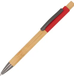 Pióro kulkowe Madrid bamboo / Czerwony LT87752-N0021