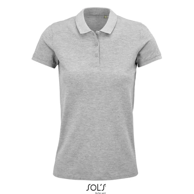 PLANET Damskie POLO 170g / Grey melange S03575-GY-S