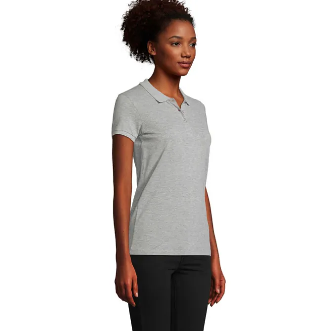 PLANET Damskie POLO 170g / Grey melange S03575-GY-L