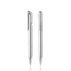 Plastikowy długopis w metalicznym kolorze / Elli / Srebrny IP13145690
