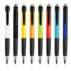 Plastikowy długopis z gumowanym uchwytem. / Hollic / Sky Blue IP13154462