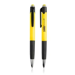 Plastikowy długopis z gumowanym uchwytem. / Hollic / Royal blue IP13154464