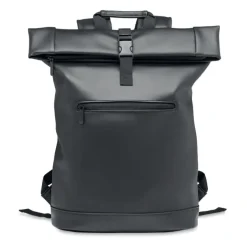 Plecak na laptopa PU rolltop / Czarny MO2230-03