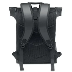 Plecak na laptopa PU rolltop / Czarny MO2230-03