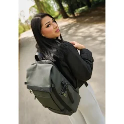 Plecak na laptopa SANTA ANA MoLu z poliestru z recyklingu / Ciemnoszary 498177