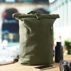 Plecak typu rolltop 390 gr/m² / Zieleń Wojskowa MO2552-49