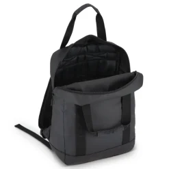 Plecak z powłoką PU, wykonany z materiału R-PET 600D, 27,5 x 12 x 37,5 cm, 12 l / Ciemnoniebieski LT95362-N0010
