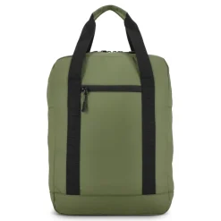 Plecak z powłoką PU, wykonany z materiału R-PET 600D, 27,5 x 12 x 37,5 cm, 12 l / Oliwkowa zieleń LT95362-N0043
