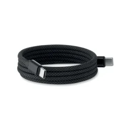 Pleciony kabel magnetycznyRPET / Czarny MO2778-03