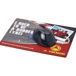 Podkładka pod mysz Brite-Mat® z opon poddanych recyklingowi / Czarny 21052400