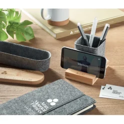 Podstawka na telefon filc RPET / Drewna MO2115-40