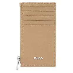 Portfel na karty z zamkiem Classic Grained Camel / Camel HLK518X