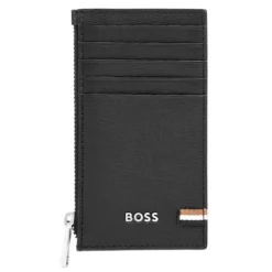 Portfel na karty z zamkiem Iconic Black / Czarny HLK521A