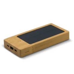 Powerbank bambusowy z panelem słonecznym 8000mAh / Drewniany LT91276-N0093