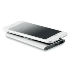 Powerbank bezprzewodowy / Srebrny mat MO9498-16
