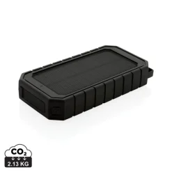 Power bank 10000 mAh, ładowarka słoneczna / Czarny P322.451