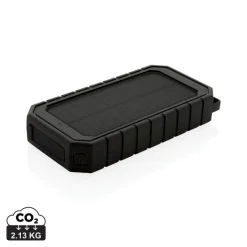 Power bank 10000 mAh, ładowarka słoneczna / Czarny P322.451