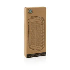 Power bank 10000 mAh, ładowarka słoneczna / Czarny P322.451
