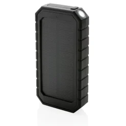 Power bank 10000 mAh, ładowarka słoneczna / Czarny P322.451