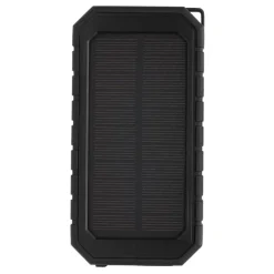 Power bank 10000 mAh, ładowarka słoneczna / Czarny P322.451