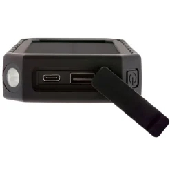 Power bank 10000 mAh, ładowarka słoneczna / Czarny P322.451