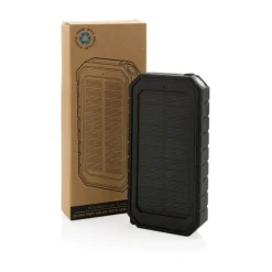 Power bank 10000 mAh, ładowarka słoneczna / Czarny P322.451