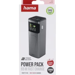 Power bank 20000 mAh Hama High Power 65W / Grafitowy VH028-15