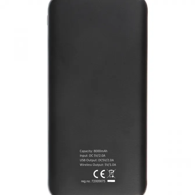 Power bank 8000 mAh indukcyjny SEBASTIANO / Czarny 3082303