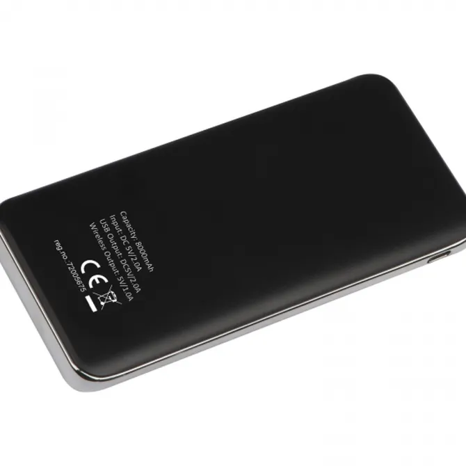 Power bank 8000 mAh indukcyjny SEBASTIANO / Czarny 3082303