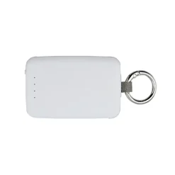 Power bank 4000 mAh, karabińczyk i lampka 1W | Dimetrice / Biały VA109-02