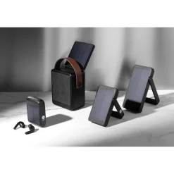 Power bank 10000 mAh Skywave, ładowarka słoneczna / Czarny P322.341