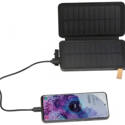 Power bank 8000 mAh solarny BRUNA / Czarny 3365703