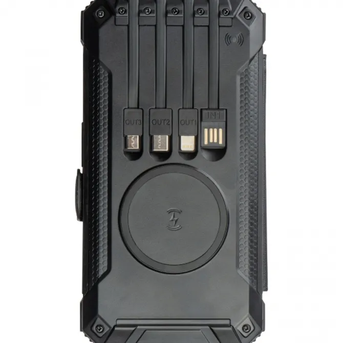 Power bank 20000 mAh solarny PETRA / Czarny 3389903