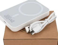 Power bank 5000 mAh z ładowarką indukcyjną WELS / Biały 436606