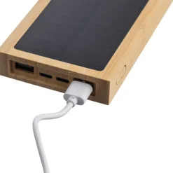 Power bank 10000 mAh z ładowarką słoneczną / Brązowy VA276-16
