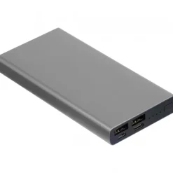 Power bank 10000 mAh z aluminium z recyklingu GIORGIA / Szary 3450307