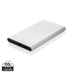 Power bank 4000 mAh z aluminium z recyklingu / Srebrny P322.422