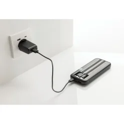 Power bank 10000 mAh ze zintegrowanymi kablami Turbopack / Czarny P322.5801