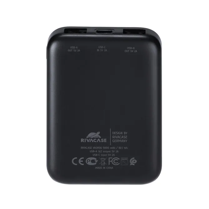 Power Bank VA2006 5000 mAh RIVACASE / Czarny EG834603