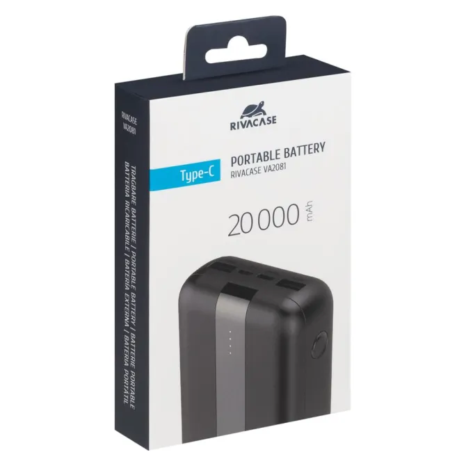 Power Bank VA2081 20000 mAh RIVACASE / Czarny EG834903
